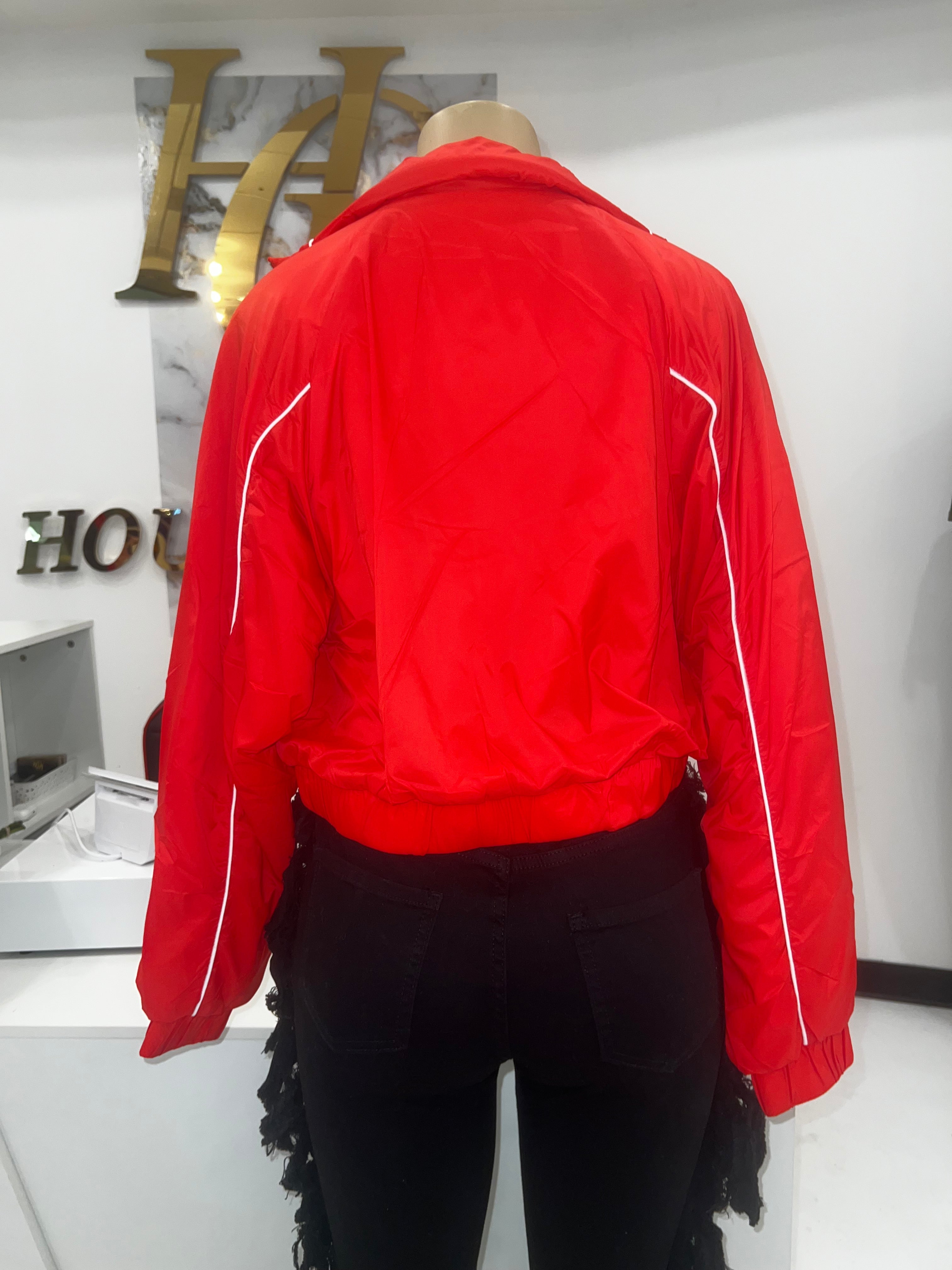Red Bomber Jacket
